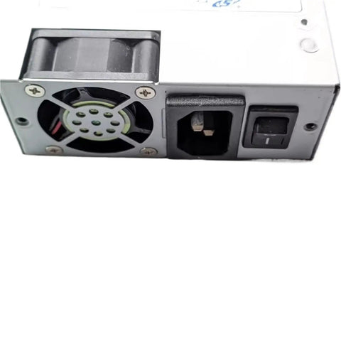 Beefy 300W Server Power Supply For Industrial Control Systems, Compatible With 300-601U, Rugged Workhorse Power Solution For Rack And Embedded Controllers Great For Durable High Load Environments, rear view with fan, inlet and switch