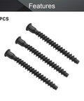 Confirmat Screws M7x70mm Carbon Steel Inner Hex Self Drilling For Wooden Board Connection Black 20 Pieces shown