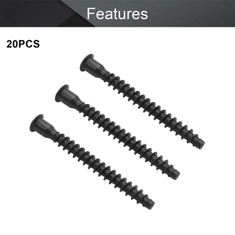 Confirmat Screws M7x70mm Carbon Steel Inner Hex Self Drilling For Wooden Board Connection Black 20 Pieces shown