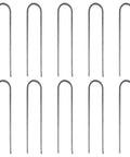 Heavy Duty Galvanized 6 Inch Workhorse Ground Stake Set For Half Inch Drip Irrigation Tubing 10 Pack Keeps Tubing In Place All Weather