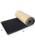 Hella Silent Self Adhesive Acoustic Panels And Soundproof Egg Crate Foam Rolls For Home Studios High Density Fireproof Noise Absorbing Wall Coverage Black, 1m x 10m rolled black acoustic foam.
