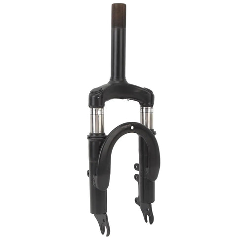 Hydraulic Suspension Fork For Electric Scooters, 14 Inch Front Shock Absorber, black aluminum alloy design, frontal view