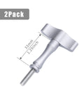 2 Pack Tool Free High Torque Thumb T Type Screws For GoPro Hero 13 12 11 10 9 8 7 DJI Action 5 4 3 And Insta360 Ace Pro 2 All Metal Aluminum Alloy Mount Accessories Silver Easy Lock Quick Fix No Tools Needed showing single screw