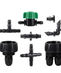 DIY Drip Irrigation Fittings Kit With 128 Pcs 3/4 Inch To 1/4 Inch Hose Adapters, Tees, Elbows, Couplings, Switch Valves