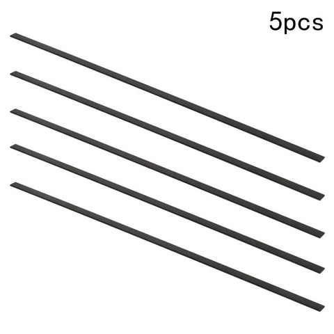 Flat Carbon Fiber Strips 1mm By 5mm By 600mm Pack Of 5 Pultruded Bars For Kites And RC Planes Drones And Hobby Projects High Strength