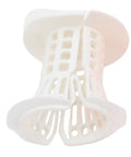 Pwshymi Bathtub Drain Hair Catcher with Innovative Handle, white plastic hair catcher for effective clog prevention.