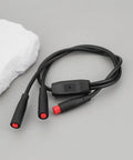 Two Pack 2 Pin Bike Extension Cable M6 Male To Female Splitter 40cm Waterproof Wire For Electric Bike Sensor 26AWG Durable Lead