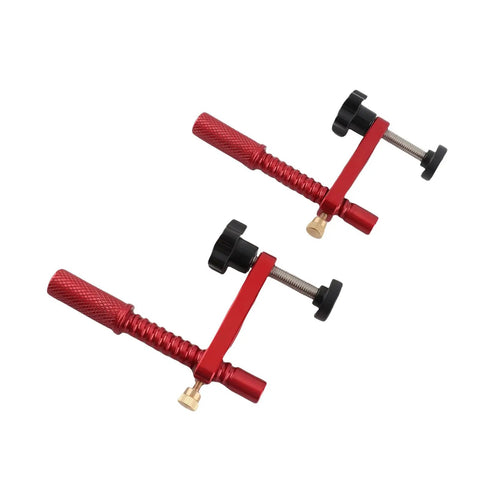Red Rock Solid 20mm Aluminum Bench Dog Clamps With Soft Pads For Woodworking Workbench Hold Downs Secure 0.79 Inch Rod Into Standard Dog Holes 2 Pack Bundle