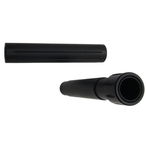 2-Piece Tuning Barrel Kit For T4E HDP50 High-Performance Upgrade with Thread Protector shown in black metal.