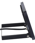 JUDYSSY 50W Led Flood Light Aluminum Housing Ultrathin, side view with adjustable stand and power cable visible.