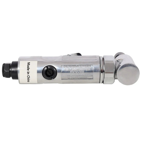 Heavy Duty 90 Degree Air Die Grinder, Right Angle Pneumatic Tool With Adjustable Head, showing side view and control features.