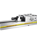 Heavy Duty Six Inch Bench Vise Delivers Dead Nuts Accurate 0.005mm Precision With HRC62 Hardened Steel Jaw Grip for CNC.