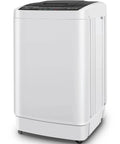 Fully Loaded Portable Washer With Turbo Spin Cycle And Spacious Stainless Drum Built To Handle Twenty Pound Loads side view.
