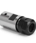 Close-up of 14mm Collet Chuck Tool Holder C20 ER16 for lathes, drilling machines, and milling machines, heavy-duty metal construction.