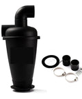 Shop Ready Cyclone Dust Collector For Vacuum Cleaner Heavy Duty Turbocharged Woodworking Extractor Suckin Up Sawdust Like A Boss Dual Filter System Industrial Black With Elbow Joint with accessories.