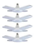 Four Pack LED Garage Lights Deformable Trilights Ceiling Fixture 60W Equivalent Four LED Bulbs Deliver 6000LM 6000K Daylight