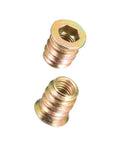 20 Pieces M6x13mm Threaded Insert Nuts With Hex Socket Drive For Woodworking And DIY Furniture Making Heavy Duty Steel Inserts