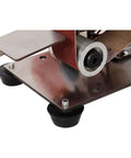 Close-up of Aynuma Mini Belt Sander And Bench Grinder Combo, 7 Speed Electric Knife Sharpener with adjustable worktable.