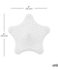 Heavy Duty Starfish Hair Catcher With Rock Solid Suction Cups For Bathtub Drains Seals Around Nasty Clogs Quick White six inch silicone drain cover.