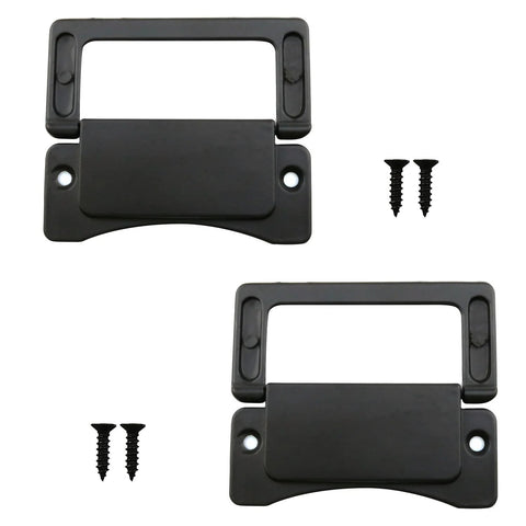 3 Inch Black Flush Pull Ring Handle Hidden Recessed Furniture Grip Zinc Alloy Set Of 2 for cabinets and drawers with screws