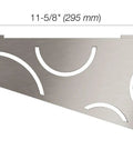 Curved Corner Shelf For Tiled Walls No Drill Install Stainless Steel With Brushed Finish Two Millimeter Thick Anchoring Tabs