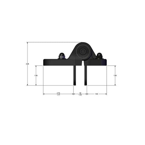 Rock Solid Two Pack Adjustable Self Closing Hinges For Square Posts Built Tough Nylon Polymer Gate Hardware shown from front view with dimensions.