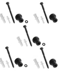 Spacer Replacement Barn Door Hardware Kit With 1-3/8 Inch Spacers And Screws And Lag Bolts For Flat Track Rolling Roller Assemblies Connecting Device Connector Black Set Of Five Crafted From Solid Iron With Powder Coated Finish For Durable Rustic Modern