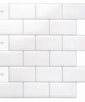 Premium Peel And Stick Tile Backsplash Kit, 12 By 12 Inch Tiles, 10 Pack For Kitchen Walls, Bright White Finish, Easy Install