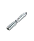 Heavy Duty M8 Double Head Hanger Bolts, 2 Inch Zinc Plated Lag Screws with self-tapping ends for furniture mounting.