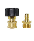 Two Pack M22 14mm Male To Quarter Inch Plug And M22 14mm Female To Quarter Inch Socket High Pressure Washer Adapter