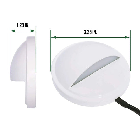Low Voltage 12V Outdoor Landscape Deck Light Set with Die Cast Aluminum, White Powder Coat, LED 2W Step Light, Weatherproof