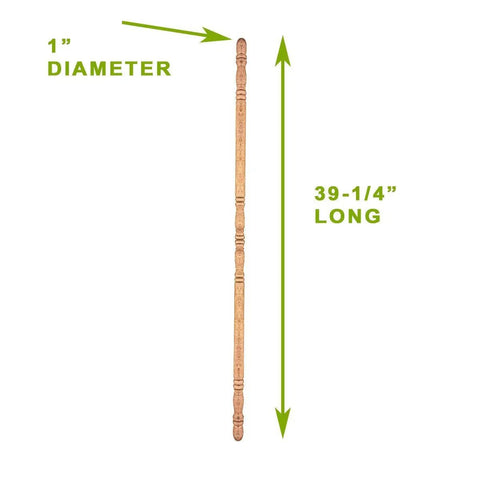 Beechwood Corner Guards 39 1/4 Inch Edge Protectors for Walls, Furniture, Cabinets, and Trim Pack of 4 shown with dimensions