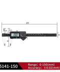 NHYWGMZG Touch Screen Digital Vernier Caliper 0-150mm IP54 with Display(SHANHR-5141-150Touch) showing measurement accuracy of ±0.02mm.
