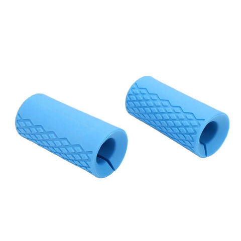 Silicone Dumbbell Grips 2 Pack, 1 Inch Inner Diameter Non Slip Barbell Grip for Weightlifting with Rhombic Pattern