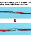 625 Piece Clear Heat Shrink Tubing Kit With Two To One Ratio Eight Sizes Wire Wrap Insulation Sleeve Set In Durable Storage Case For Easy DIY Projects And Solid Electrical Cable Protection used on red wires securing connection