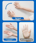Hands demonstrating rub test for Ultimate Drywall Patch Repair Kit With Scraper And Nozzle Extender For Holes Cracks Dents And Small Wall Damage