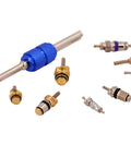 AC Repair Kit With O Ring Set And Valve Cores For Cars Removal Tool R12 And R134a Compatible Includes 270 Piece O Ring Assortment And 40 Piece Valve Core Kit Also Works With Tire Valve Stems, valve core remover and assorted cores