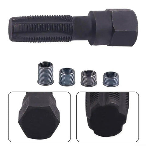 Beefed Up Thread Repair Kit With Reamer And Tap For Damaged Threads, Four Steel Inserts for Reliable Long Lasting Restoration