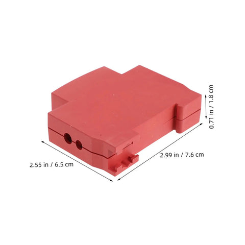 Ironclad Snap In Fire Suppression Case Featuring Condensed Aerosol Extinguisher Housing A Four Piece Kit in red, measuring 2.99 x 2.55 x 0.71 inches.