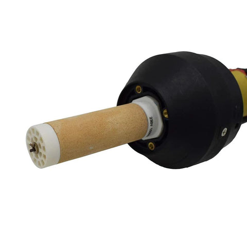 Ceramic heating element for hot air welder, 26mm dia, installed in handheld heat gun