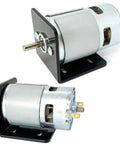 Beefy 12V To 24V DC Motor With 6000 To 12000 RPM Double Ball Bearing High Torque Low Noise With Bracket shown from two angles