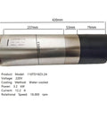 Heavy Duty 3.2KW Water Cooled Automatic Tool Spindle For CNC Machines with metal housing, dimensions and specs displayed on image.
