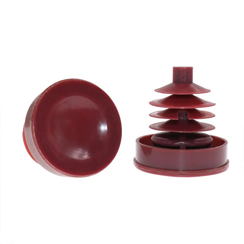 Built Tough 2 Pack Hydraulic Power Steering Pump Reservoir Cap Plug Cover, Red polymer, direct fit for Honda vehicles.