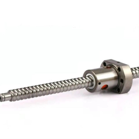 SFU1204 Ball Screw With Anti-Backlash Nut 12mm Diameter 350mm Length Built To Last Rolled Finish Without Side Support Silver