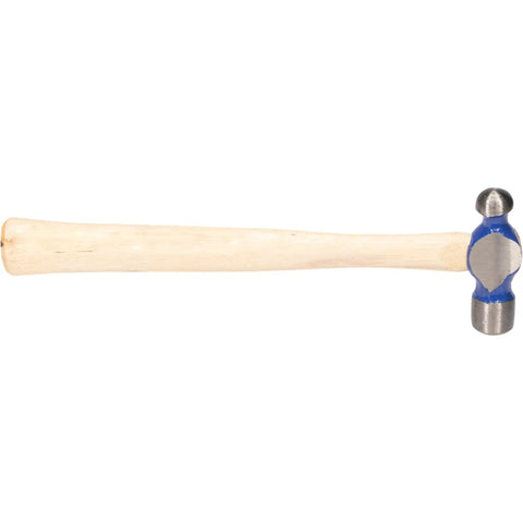 Ball Pein Hammer 8 Oz Workhorse With Hickory Handle, American High Carbon Steel Head, Powder Coated Rust Resistant Finish