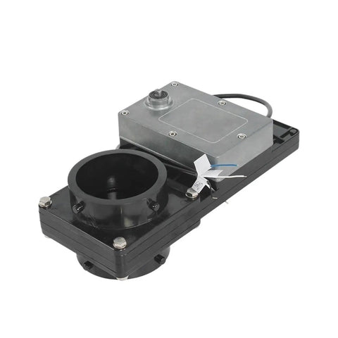 3 Inch RV Electric Sewage Drain Valve For Camper Caravan Outdoor Use With Quick Response Sealing Block Rainwater And Car Wash Water, black housing