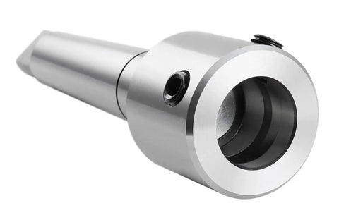 Mt4 To One And A Quarter Inch Weldon Shank Annular Cutter Arbor Adapter Drill Press Mount With Locking Key heavy duty tool close-up view