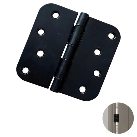 Four Pack 4 Inch Matte Black Door Hinges Durable Metal Butt Hinges With Five Eighths Radius Corners Built To Last Heavy Duty Interior Wood Door Hardware
