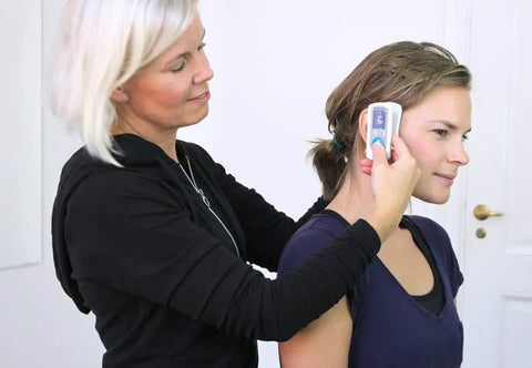 All in One Digital Goniometer for Inclinometer Scoliometer BROM CROM and Easy Joint Mobility Check for Therapists and Sports Rehab Pros at Home and Clinic on ear