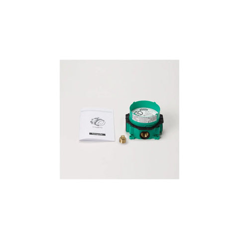 IBox Universal Plus Shower Rough In With Service Stops Three Quarter Inch kit with installation guide and fittings.